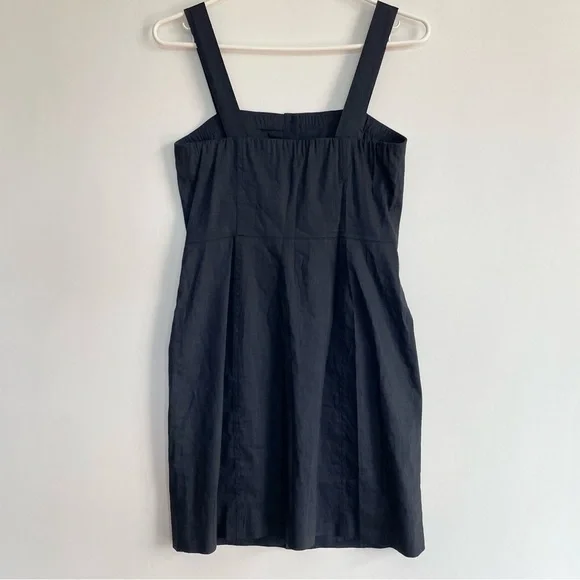 NWT Theory Kayleigh Button Front Mini Dress Navy Blue Sleeveless Linen Blend 0 - Picture 4 of 15